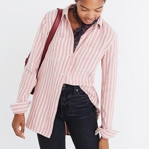 MADEWELL Flannel Classic Ex-Boyfriend Shirt L